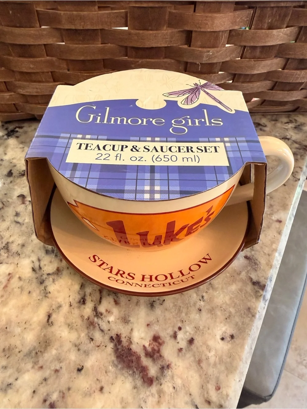 Gilmore Girls Ceramic Mug and Saucer Set - Yellow/Orange